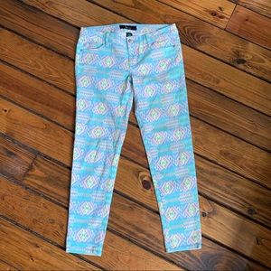 Neon Aztec crop pant